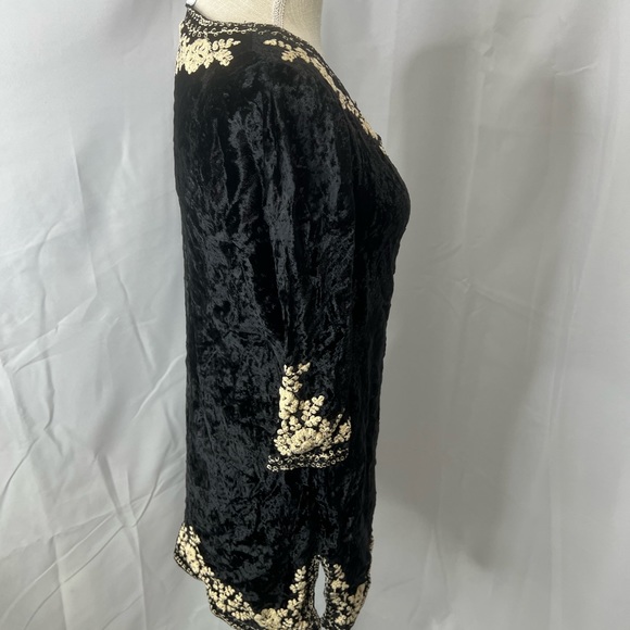 Soft surroundings velvet embroidered kaftan tunic - Picture 5 of 10